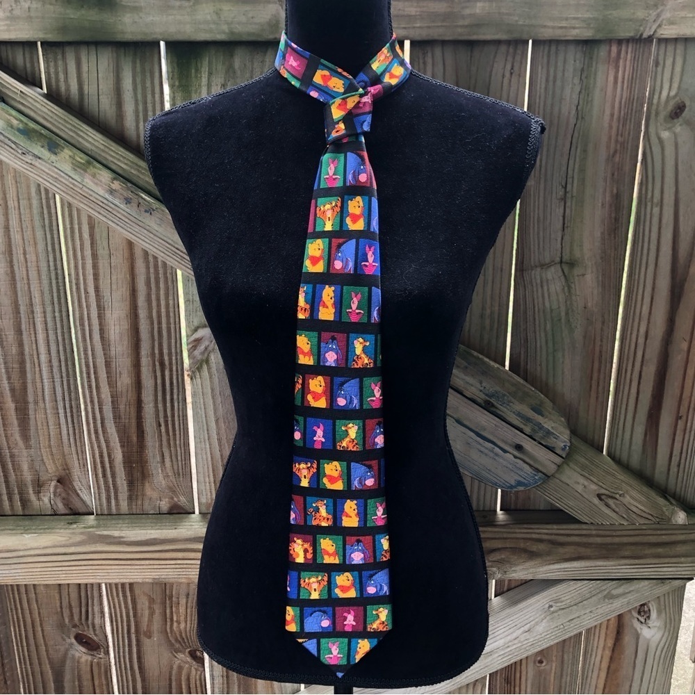 Disney Winnie the Pooh & Friends Tigger, Piglet & Eeyore Handmade Silk Necktie